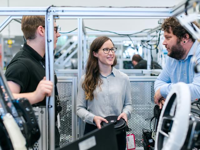 engineers working together
